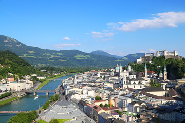 Naklejka premium Salzburg-Panorama_2