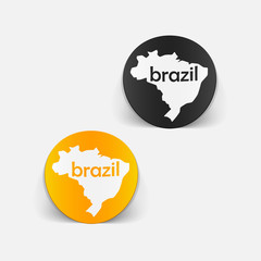 realistic design element: brazil