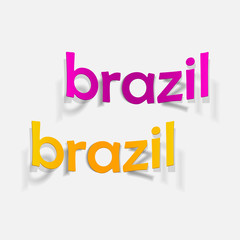 realistic design element: brazil