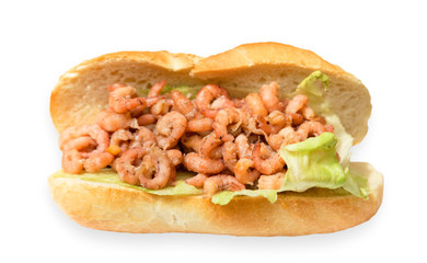 Krabbenbrötchen, freigestellt