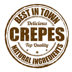 Best in town crepes stamp - obrazy, fototapety, plakaty