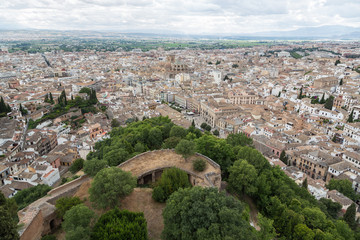 Fototapeta na wymiar Granada from the Alhambra