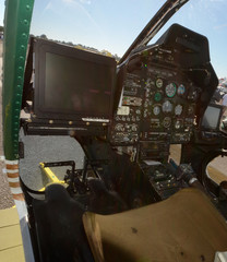 Police helicopter cabin
