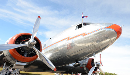 Old turboprop airplane
