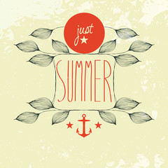 Vector floral background, just summer