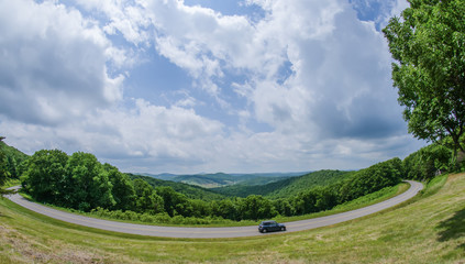 scenics along blue ridge parkway in west virginia