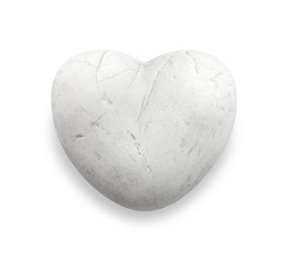 white heart rock, pebble in heart shape, love stone