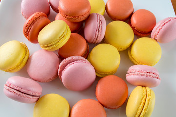 french colorful macarons