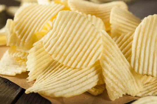 Unhealthy Crinkle Cut Potato Chips