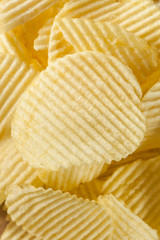 Unhealthy Crinkle Cut Potato Chips