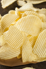 Unhealthy Crinkle Cut Potato Chips