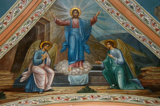 Кострома, фрески в церкви Воскресения на Дебре