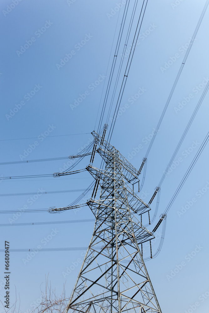 Wall mural High voltage tower