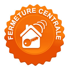 fermeture centrale sur bouton web denté orange