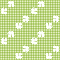Seamless decorative floral pattern with clover, shamrocks