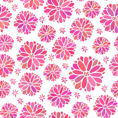 Seamless color decorative flower pattern