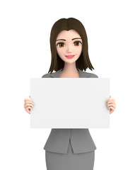 Fototapeta premium 3D illustration character - business woman