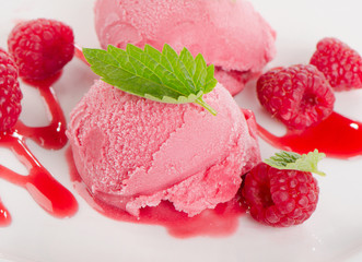Raspberry sorbet
