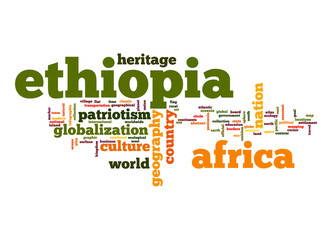 Obraz premium Ethiopia word cloud