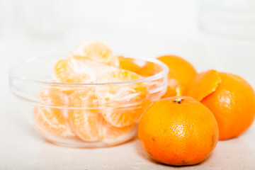 peeled mandarins