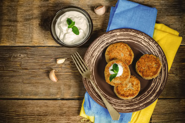 traditional turkish cutlet (kebab) eggplant