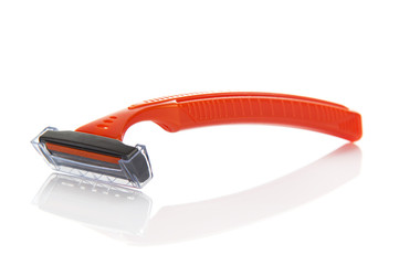 Safety razor isolated on white