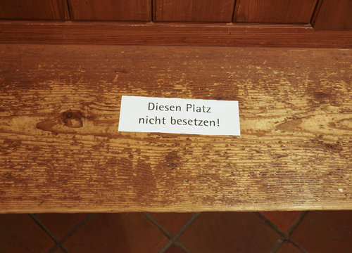 Do not sit here sign