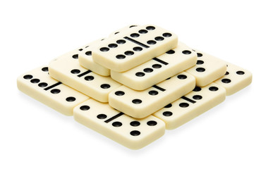 Domino pyramid building