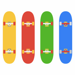 Skateboard, fingerboard icon set