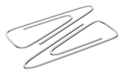 Metal clip diagonal view