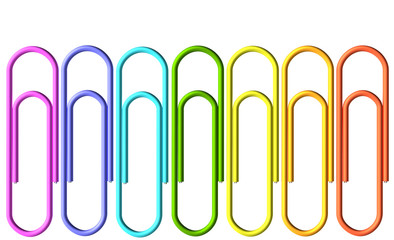 Colored paperclips collection