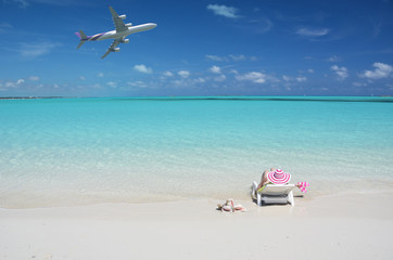 Fototapeta na wymiar Beach scene, Great Exuma, Bahamas
