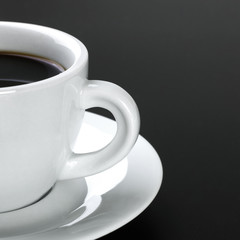 American Black Coffee Over Black Table