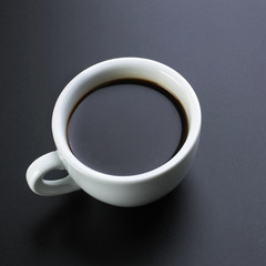 American Black Coffee Over Black Table