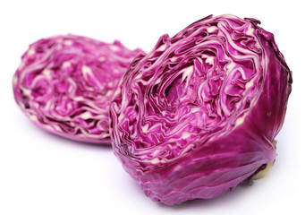 Closeup of red cabbage