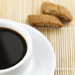 Black Coffee With Biscuits