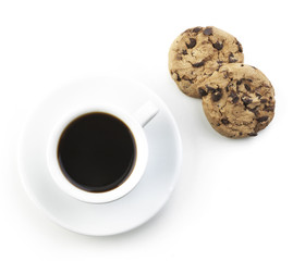 Black Coffee With Cookie