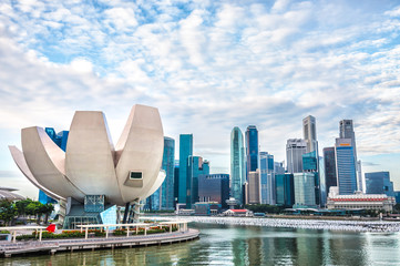 Naklejka premium Singapore Skyline