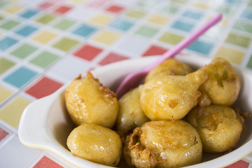 batter fried banana ball
