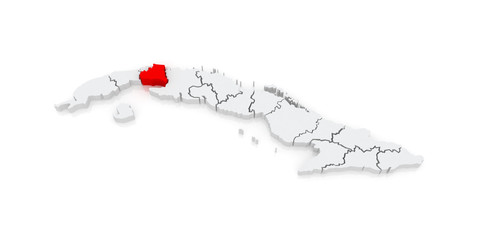 Naklejka premium Map of Mayabeke. Cuba.