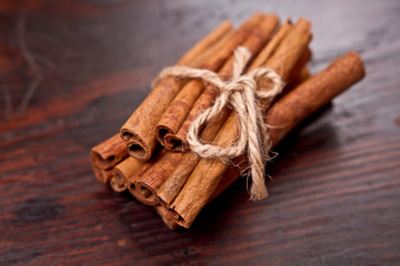 Bunch of cinnamon sticks 