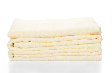 Pile of the bathing towels