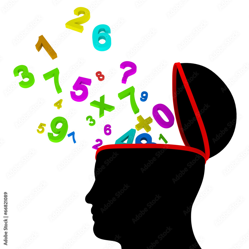 Poster education numbers represents study learn and digits