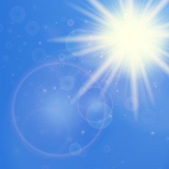 Sun with lens flare template