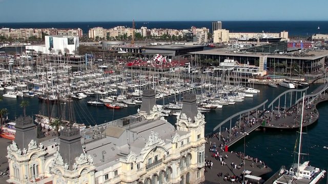Types of Barcelona. Aerial view of Port Vell