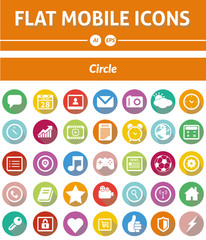 Flat Mobile Icons - Circle Version