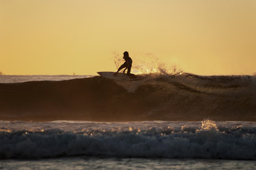 Gold Coast surfer on the wave.