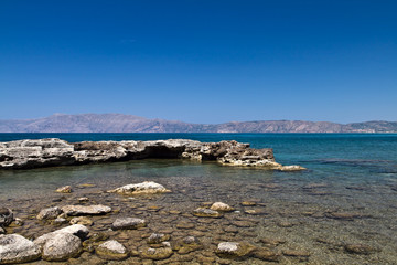 Fototapeta na wymiar beach with rocks in Crete, Greece 
