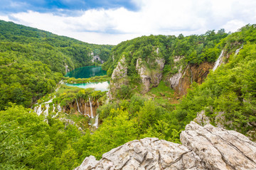 Fototapeta na wymiar Plitvicer Lakes NP from Vidikovac point #1, Croatia