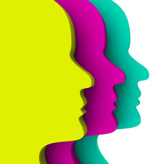 Face People Means Team Work And Friends